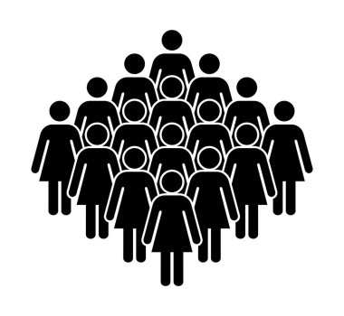 Sembol, kadınların simgesi. Vektör dosyası.