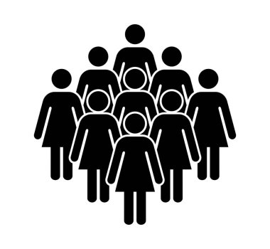 Sembol, kadınların simgesi. Vektör dosyası.