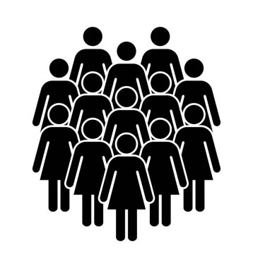 Sembol, kadınların simgesi. Vektör dosyası.