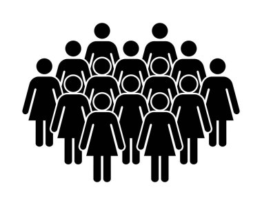 Sembol, kadınların simgesi. Vektör dosyası.