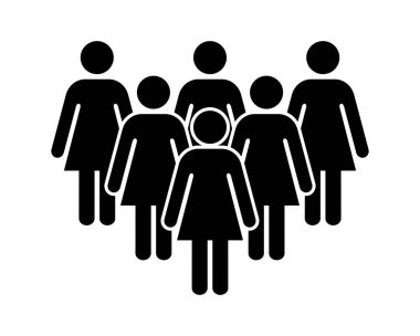 Sembol, kadınların simgesi. Vektör dosyası.