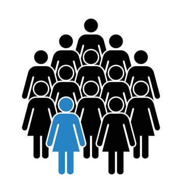 Sembol, kadınların simgesi. Vektör dosyası.