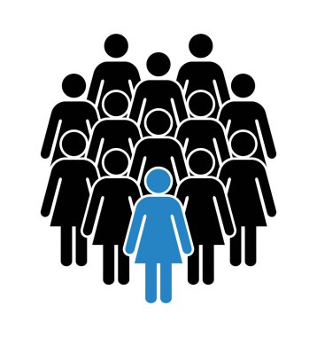 Sembol, kadınların simgesi. Vektör dosyası.