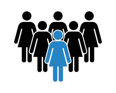 Sembol, kadınların simgesi. Vektör dosyası.