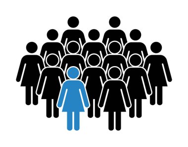 Sembol, kadınların simgesi. Vektör dosyası.