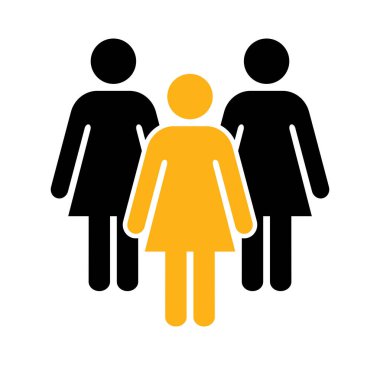 Sembol, kadınların simgesi. Vektör dosyası.