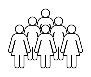 Sembol, kadınların simgesi. Vektör dosyası.