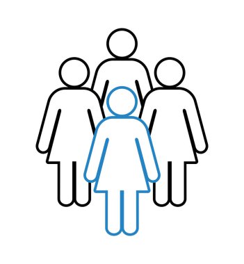 Sembol, kadınların simgesi. Vektör dosyası.