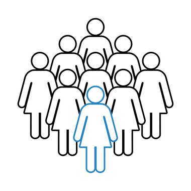 Sembol, kadınların simgesi. Vektör dosyası.