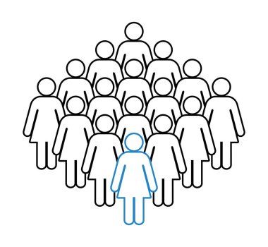 Sembol, kadınların simgesi. Vektör dosyası.