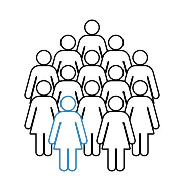 Sembol, kadınların simgesi. Vektör dosyası.