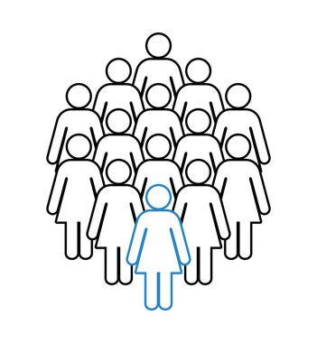 Sembol, kadınların simgesi. Vektör dosyası.