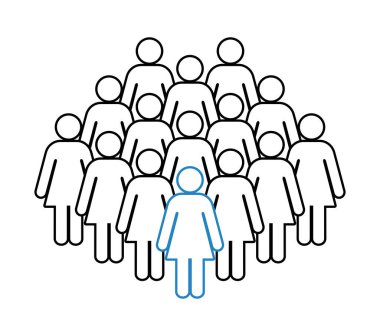 Sembol, kadınların simgesi. Vektör dosyası.