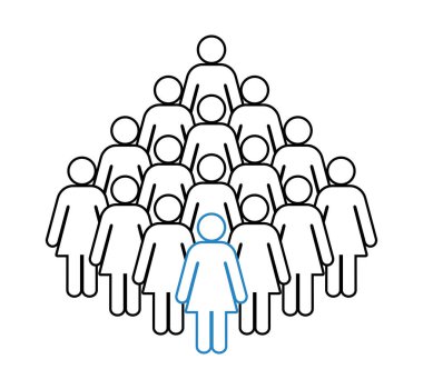 Sembol, kadınların simgesi. Vektör dosyası.