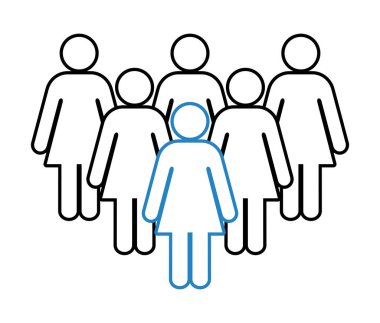 Sembol, kadınların simgesi. Vektör dosyası.