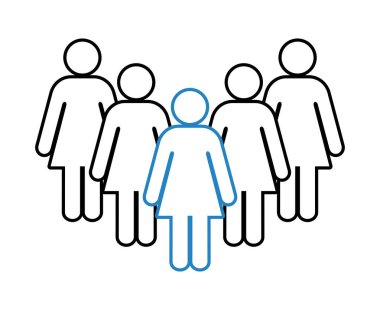 Sembol, kadınların simgesi. Vektör dosyası.