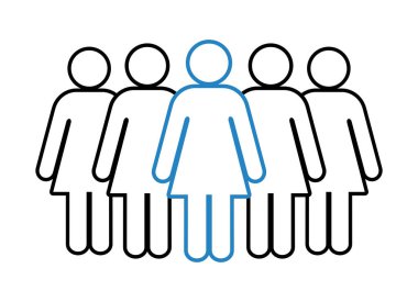 Sembol, kadınların simgesi. Vektör dosyası.