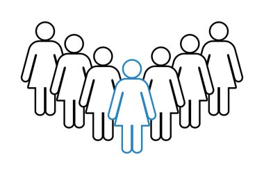 Sembol, kadınların simgesi. Vektör dosyası.