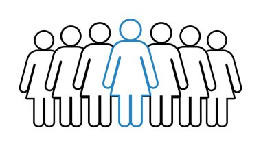 Sembol, kadınların simgesi. Vektör dosyası.