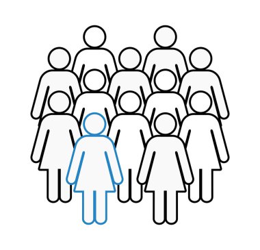 Sembol, kadınların simgesi. Vektör dosyası.