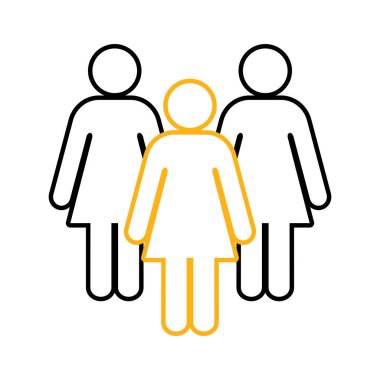 Sembol, kadınların simgesi. Vektör dosyası.