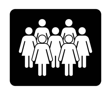 Sembol, kadınların simgesi. Vektör dosyası.