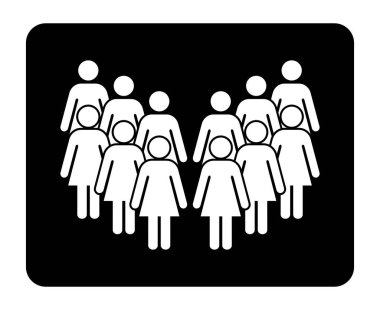 Sembol, kadınların simgesi. Vektör dosyası.