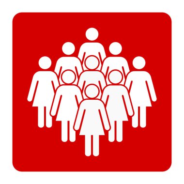 Sembol, kadınların simgesi. Vektör dosyası.