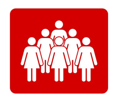 Sembol, kadınların simgesi. Vektör dosyası.