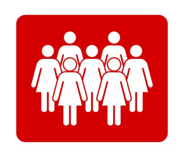 Sembol, kadınların simgesi. Vektör dosyası.