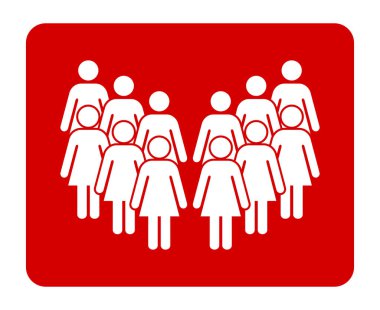 Sembol, kadınların simgesi. Vektör dosyası.