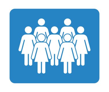 Sembol, kadınların simgesi. Vektör dosyası.