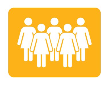 Sembol, kadınların simgesi. Vektör dosyası.