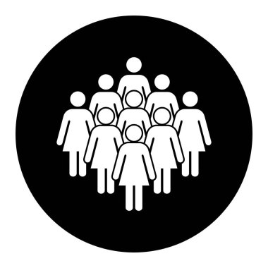 Sembol, kadınların simgesi. Vektör dosyası.