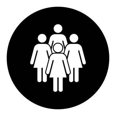 Sembol, kadınların simgesi. Vektör dosyası.