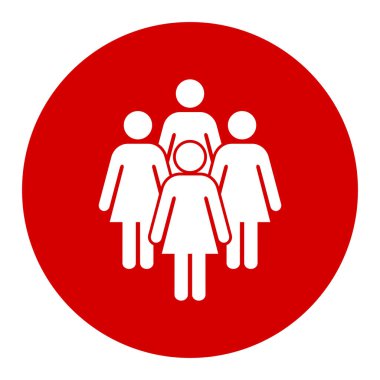 Sembol, kadınların simgesi. Vektör dosyası.