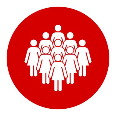 Sembol, kadınların simgesi. Vektör dosyası.