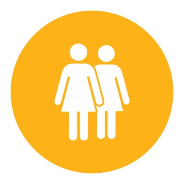 Sembol, kadınların simgesi. Vektör dosyası.