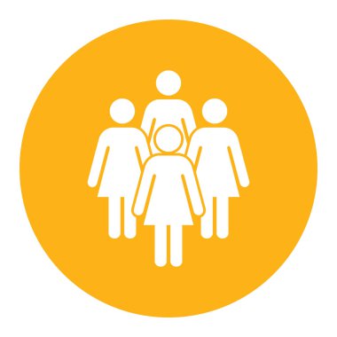 Sembol, kadınların simgesi. Vektör dosyası.