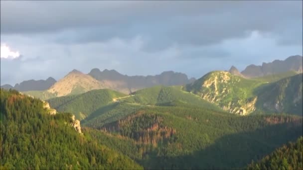 Montagne Tatra Vista Antawka — Video Stock