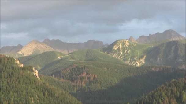Tatra Mountains View Antawka — Stock video