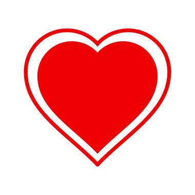 Beyaz arkaplanda kalp simgesi