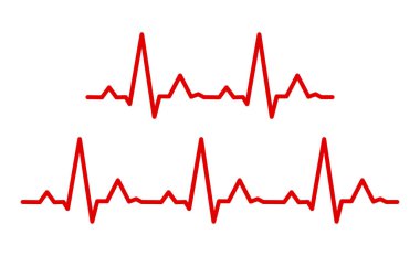 Kalp atışı ikonu. Beyaz arkaplanda vektör illüstrasyonu.