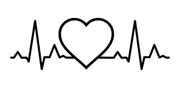 Kalp atışı ikonu. Beyaz arkaplanda vektör illüstrasyonu.