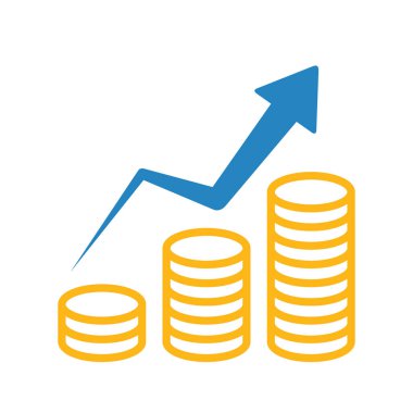 kar büyüme grafiği, madeni para simgesi