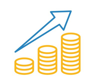 kar büyüme grafiği, madeni para simgesi