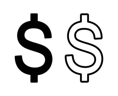 Dolar işareti simgesi, vektör grafikleri