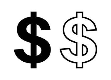 Dolar işareti simgesi, vektör grafikleri