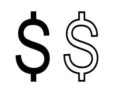 Dolar işareti simgesi, vektör grafikleri