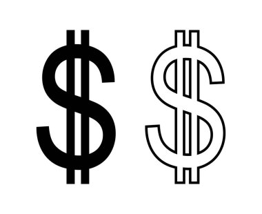 Dolar işareti simgesi, vektör grafikleri